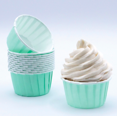 24 Cápsulas Para Cupcake verde agua 24 Cápsulas Para Cupcake verde agua