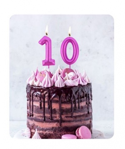 VELA  ROSA METALIZADO