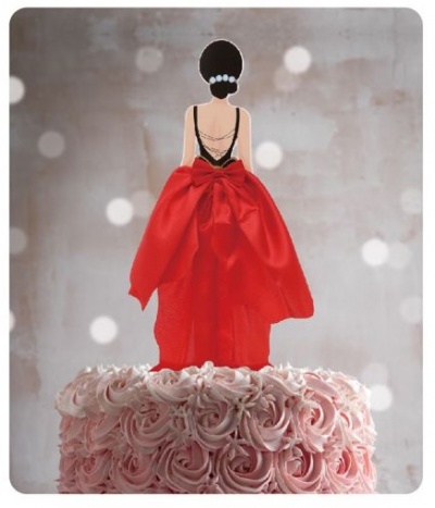 TOPO BOLO VESTIDO DE  MULHER    29.7CM