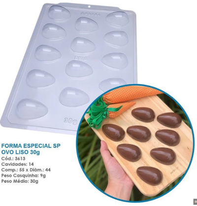 FORMA ACETATO 3PARTES OVO 30GR 9454