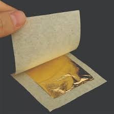 FOLHA OURO 8,0x8,0cm  unidade