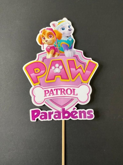 TOPO DE BOLO PATRULHA PATA MENINA