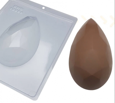 FORMA ACETATO 3PARTES OVO LAPIDADO 350GR FORMA ACETATO 3PARTES OVO LAPIDADO 350GR