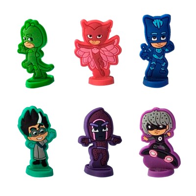 CONJUNTO PJ  MASK 6 BONECOS  3,5CM PASTICO