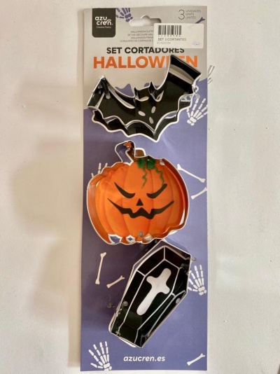 SET 3 CORTANTES MORCEGO ABOBORA CAIXAO