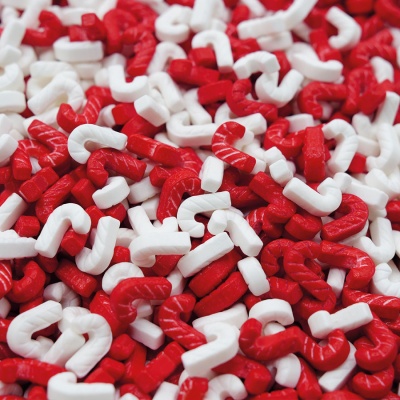 CONFETIS MINI BENGALA BRANCA/VERMELHA50GR