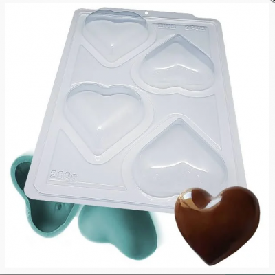 FORMA ACETATO 3 PARTES CORAÇÃO ESPECIAL 200GR FORMA ACETATO 3 PARTES CORAÇÃO ESPECIAL 200GR