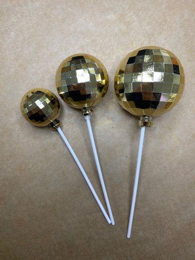 BOLAS DECORATIVAS ESPELHO DOURADO 12UNID