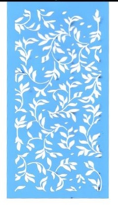 STENCIL FOLHAS 15X30CM