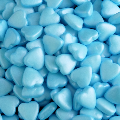 CORAÇÕES RELEVO AZUL CLARO 50GR
