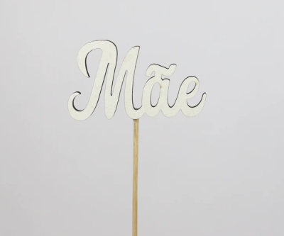 MÃE MADEIRA BRANCO 8CM