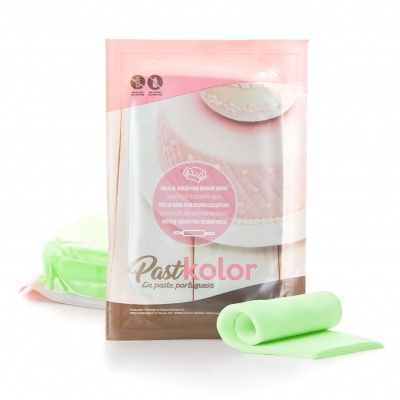 PASTA DE AÇÚCAR VERDE CLARO 1KG-SEM GLÚTEN