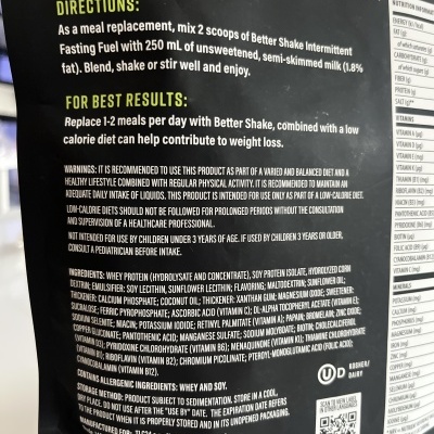 BETTER SHAKE (Substituto de Refeições) 24 DOSES/Refeições