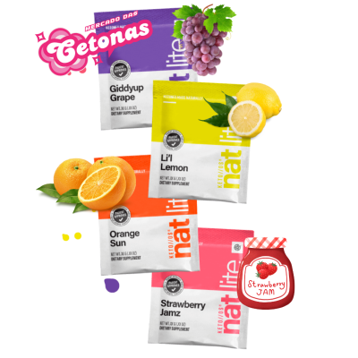 4 SAQUETAS (meia dose) de Cetonas KETO//OS Nat® Lite
