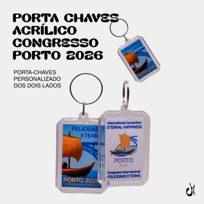 Porta-Chaves em Acrílico Congresso Internacional PORTO