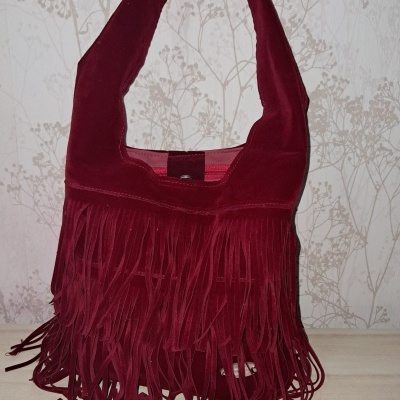 Bolsa Boho Bordeux