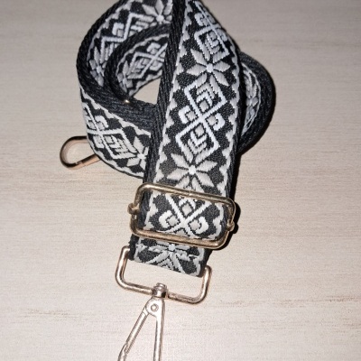 Alça 4cm preto e branco