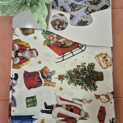 Toalha de Mesa Anti Nódoas Padrão Natal 3