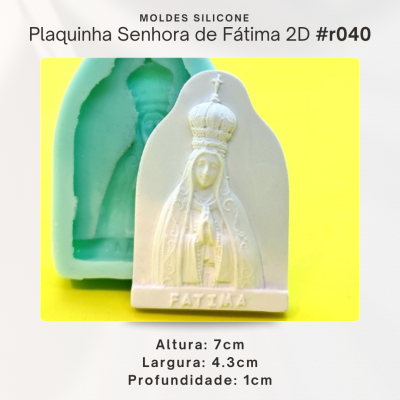 Plaquinha Sra de Fátima 2D