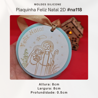 Plaquinha Feliz Natal 2D