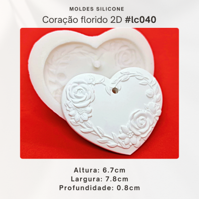 Coração florido 2D