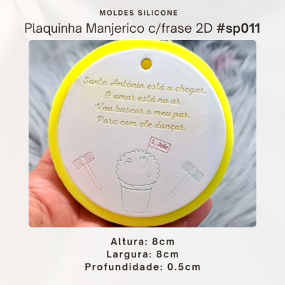 Plaquinha manjerico com frase 2D