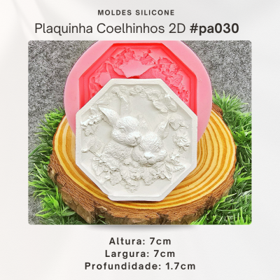 Plaquinha coelhinhos 2D