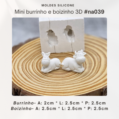 Mini burrinho e boizinho 3D