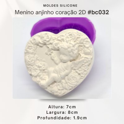 Bebé anjinho coração 2D