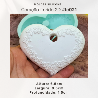 Coração florido 2D