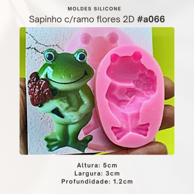 Sapinho c/ ramo flores 2D