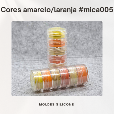 Mica tons Amarelo/Laranja