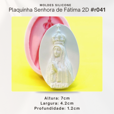 Plaquinha Sra de Fátima 2D