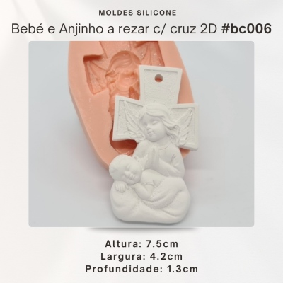 Bebé com anjinho na cruz 2D