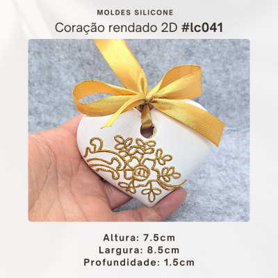 Coração rendado 2D