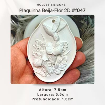 Plaquinha beija-flor 2D