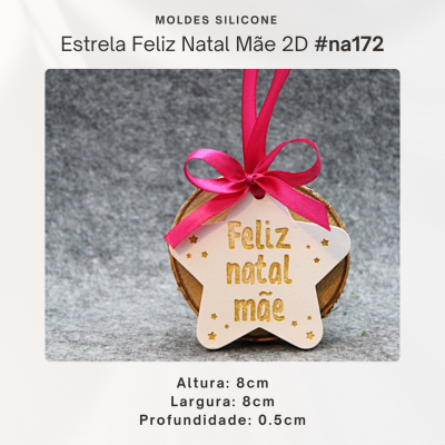 Estrela Feliz Natal Mãe 2D