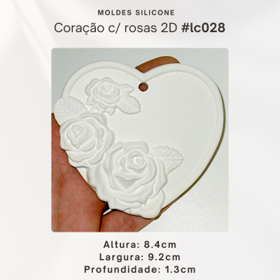 Coração com rosas 2D