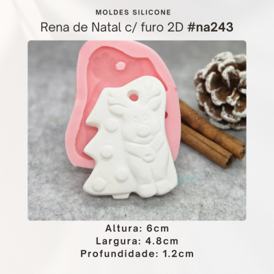 Rena de Natal c/ Furo 2D