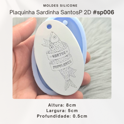 Plaquinha sardinha santos populares 2D