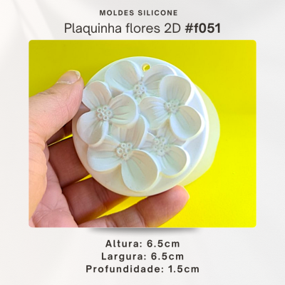 Plaquinha de flores 2D