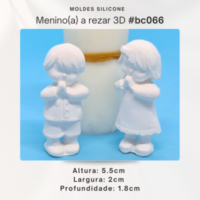 Menino ou menina a rezar 3D