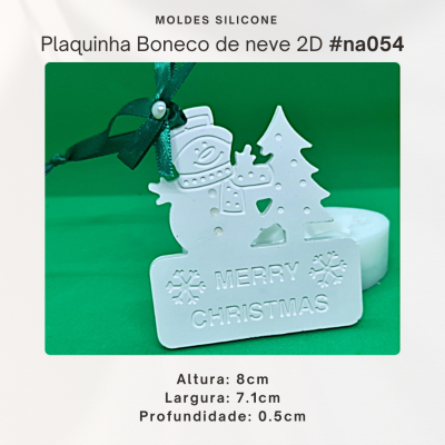 Plaquinha Boneco de Neve 2D