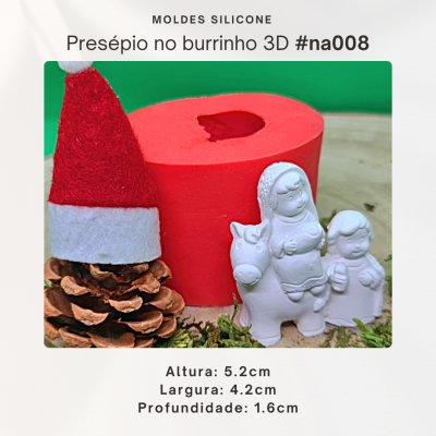 Presépio no burrinho 3D