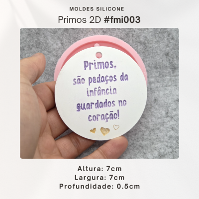 Plaquinha - Primos são pedacinhos da infância guardados no coração