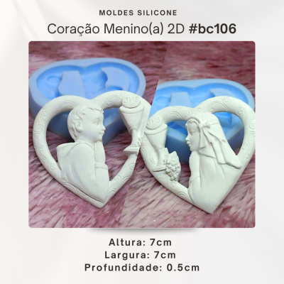 Coração menino ou menina comunhão 2D