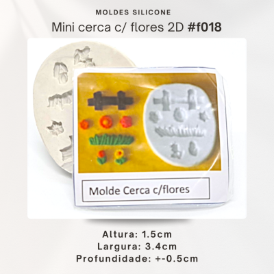 Mini cerca com flores 2D
