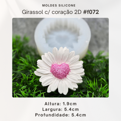 Girassol c/ coração 2D