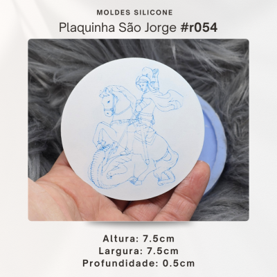 Plaquinha São Jorge 2D