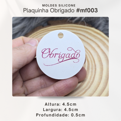 Plaquinha Obrigado